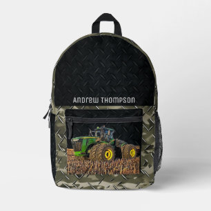 Tractor Farming Equipment Cool Agriculture Printed Backpack