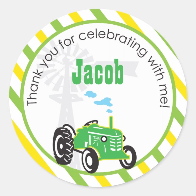 Tractor  |  Favour Sticker (Front)