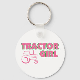 Tractor Girl Key Ring