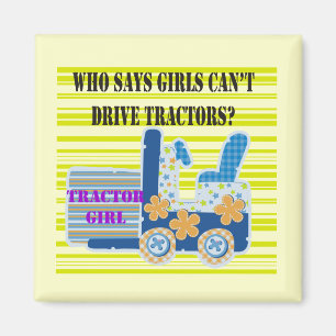Tractor Girl Tshirts and Gifts Magnet