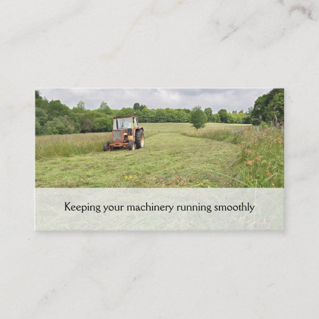 Tractor haymaking business card (Front)
