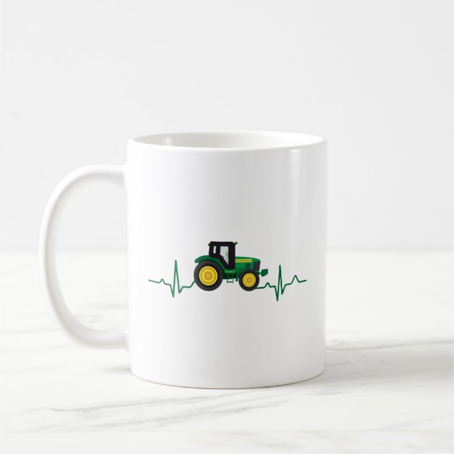 Tractor Heartbeat  Coffee Mug (Left)