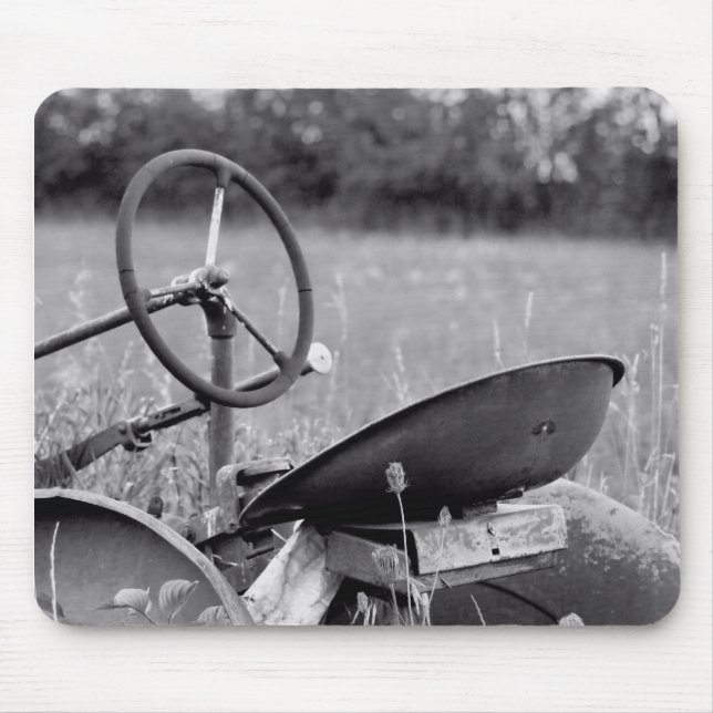 Tractor in Long Grass Mouse Pad (Front)