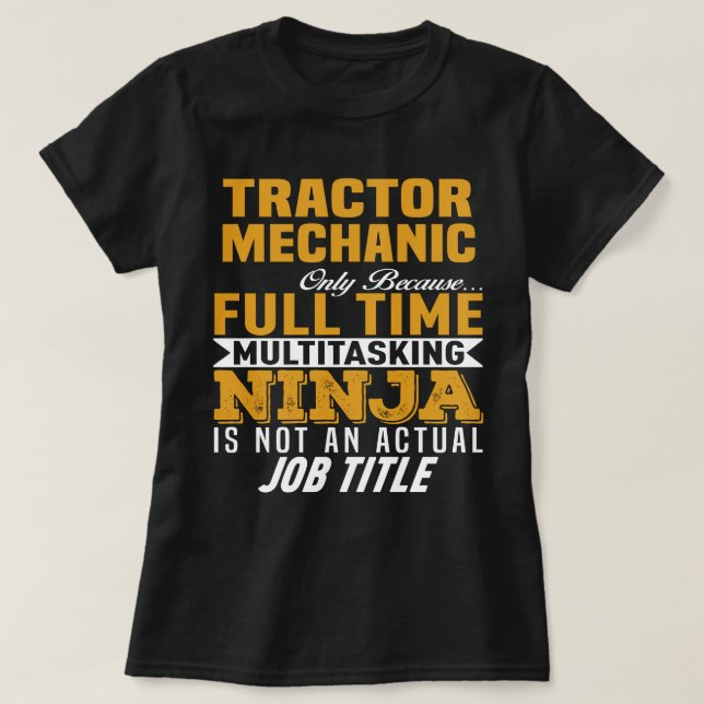 Tractor Mechanic T-Shirt (Design Front)
