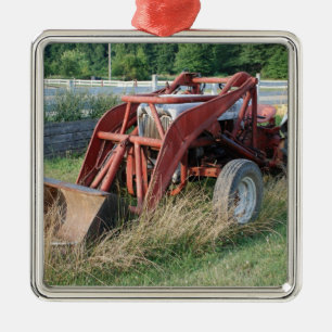 tractor metal tree decoration