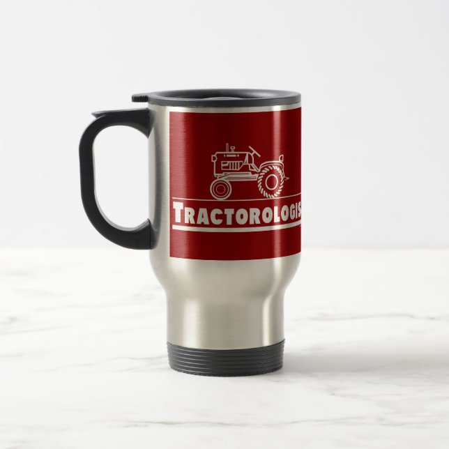 Tractor Ologist RED Travel Mug (Left)
