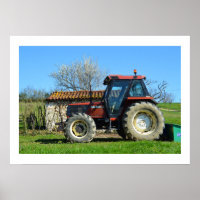 Tractor on a farm in France