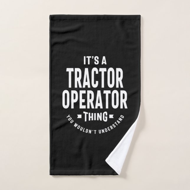 Tractor Operator Job Title Gift Hand Towel (Hand Towel)
