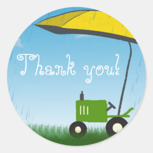 Tractor Party Favour Bag Sticker