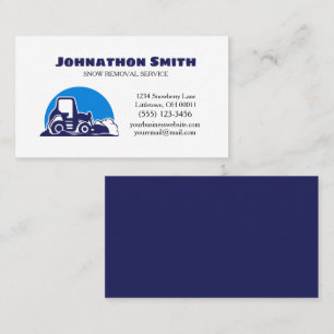 Tractor Plough Snow Removal Service Business Card