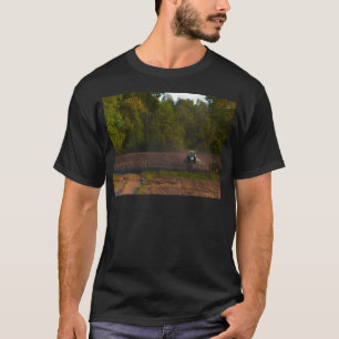 Tractor Ploughing Farmland In A Beautiful Countrys T-Shirt