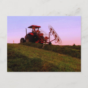 tractor postcard