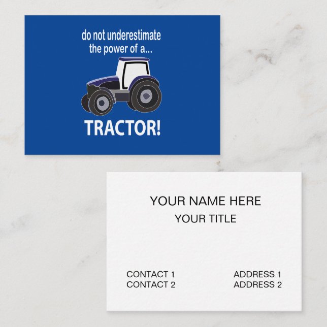 Tractor Power Tractor Business Card (Front/Back)