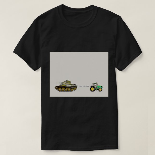 Tractor pulling a tank, I stand with Ukraine. All  T-Shirt (Design Front)