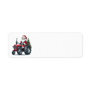 Tractor Santa Address Labels