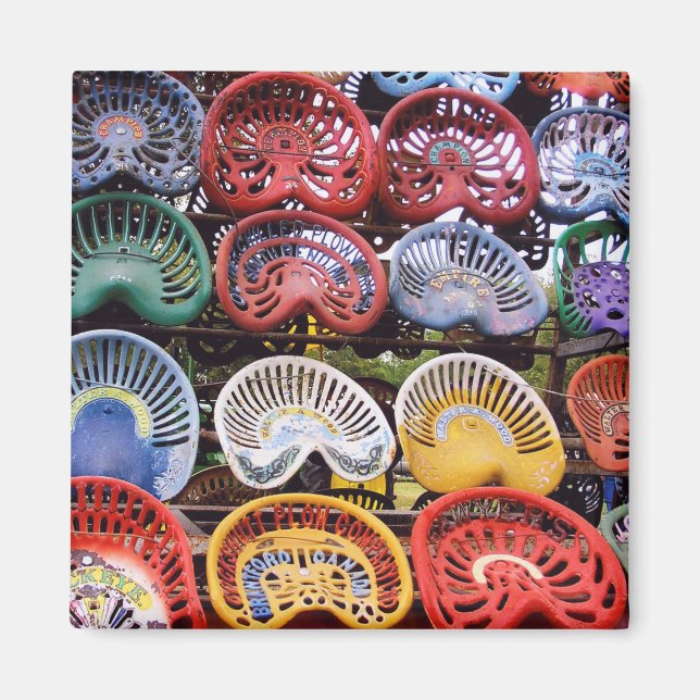 Tractor Seats at Tractor Show Magnet (Front)