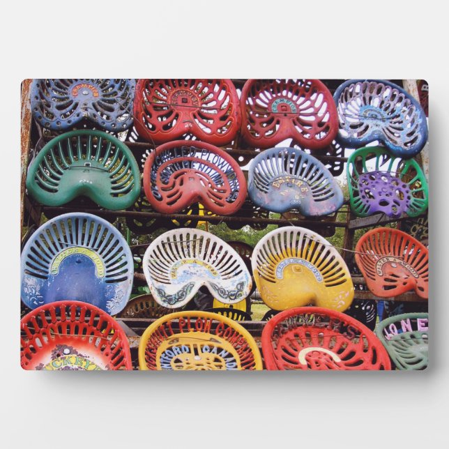 Tractor Seats at Tractor Show Plaque (Front)