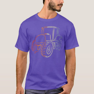 Tractor Sketch Agriculture T-Shirt