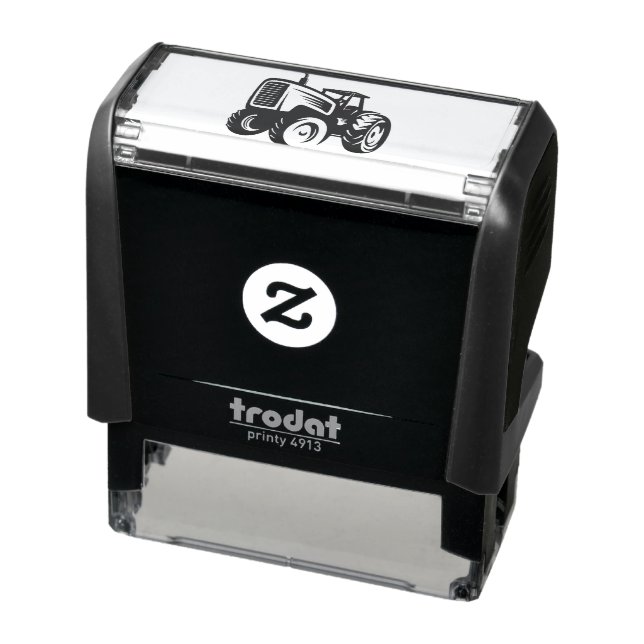 Tractor sketch design white background self-inking stamp (Product)