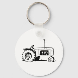 Tractor Sketch Key Ring