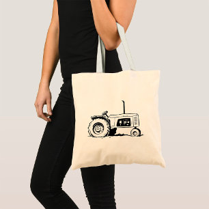 Tractor Sketch Tote Bag
