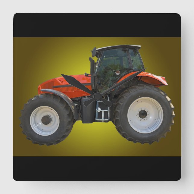 tractor square wall clock (Front)