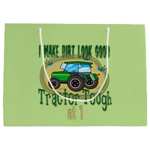 Tractor Tough 1st Birthday Large Gift Bag