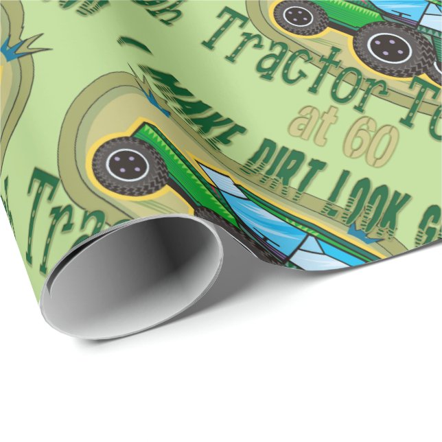 Tractor Tough at 60 Wrapping Paper (Roll Corner)