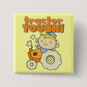 Tractor Tough T-shirts and Gifts 15 Cm Square Badge