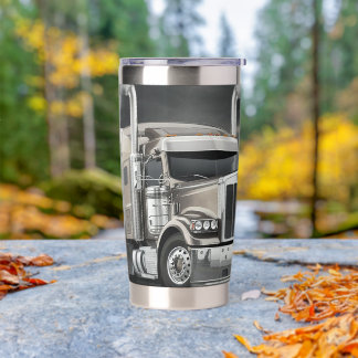 Tractor Trailer digital print tumbler