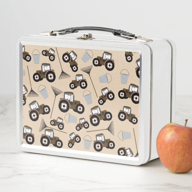 Tractor Truck Pattern Farm Equipment  Metal Lunch Box (In Situ)