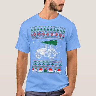 Tractor Ugly Christmas Sweater T 