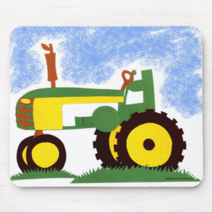 Tractor under Blue Sky Mouse Pad