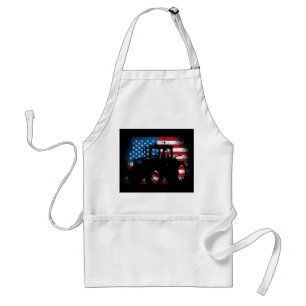 Tractor USA Flag design for Patriotic Farmer Standard Apron