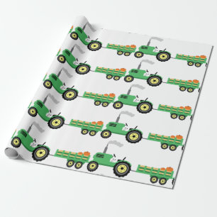 Tractor & Wagon Wrapping Paper