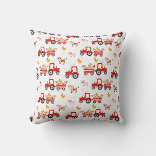 Tractor With Farm Animals Cushion