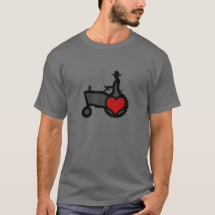 Tractor with Heart  Love the Country T-Shirt