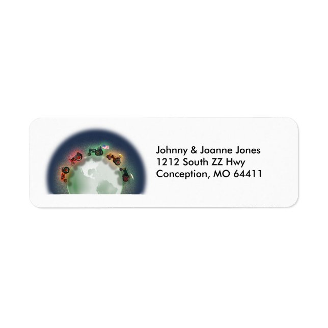 Tractors Around the World Address Label (Front)