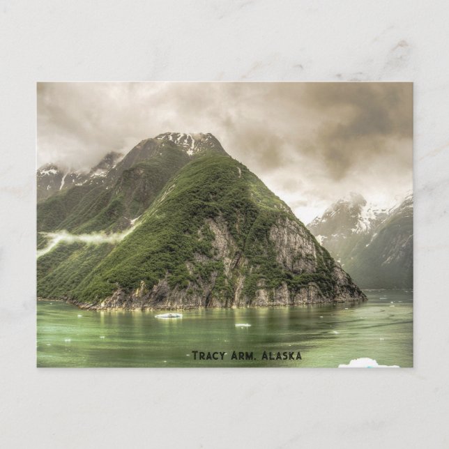 Tracy Arm, Alaska Holiday Postcard (Front)