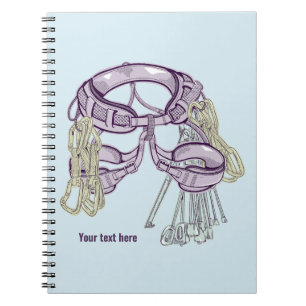 Trad climbing harness and equipment notebook