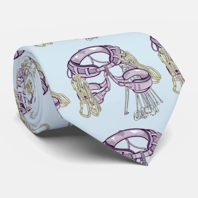 Trad climbing harness and equipment tie (Rolled)