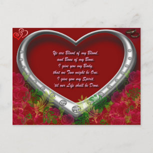 Trad. Scot Love Vow: Blood of my Blood - Floral Postcard