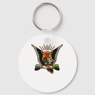 Trad Tattoo 007 Sticker  Key Ring