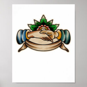Trad Tattoo 008 Sticker Poster