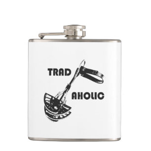 Tradaholic Rock Climber Hip Flask
