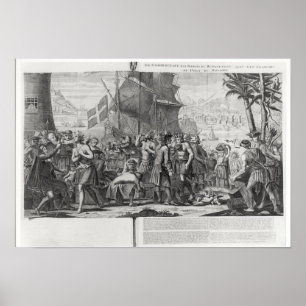 Trade between Mexican Indians and the French Poster