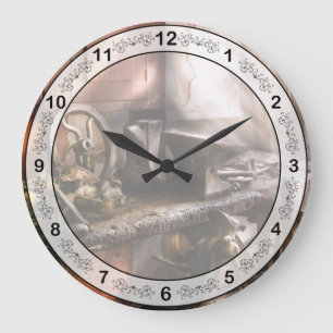 Trade - Blacksmith - In my Grandfather's Workshop Large Clock