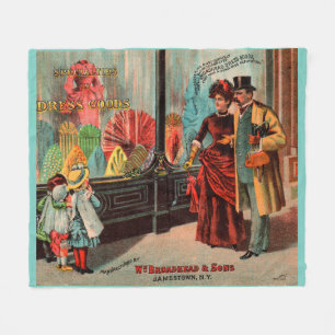 trade card William Broadhead & Sons dress goods Fleece Blanket