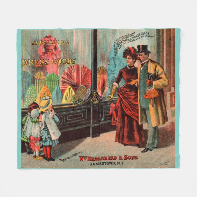 trade card William Broadhead & Sons dress goods Fleece Blanket (Front (Horizontal))