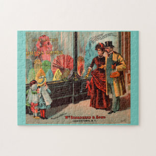 trade card William Broadhead & Sons dress goods Jigsaw Puzzle